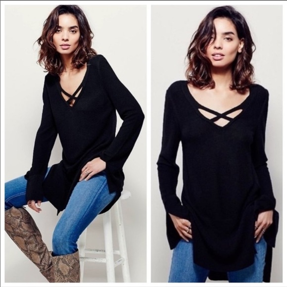Free People Sweaters - Free People Crisscross Tunic Sweater